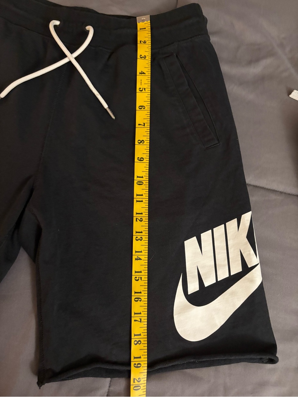 Nike Men's Black Shorts with White Swoosh - Picture 6 of 6